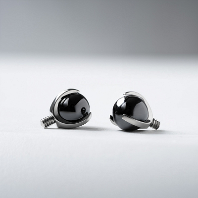Накрутка шар в лапках Hematite черный 1.6 мм